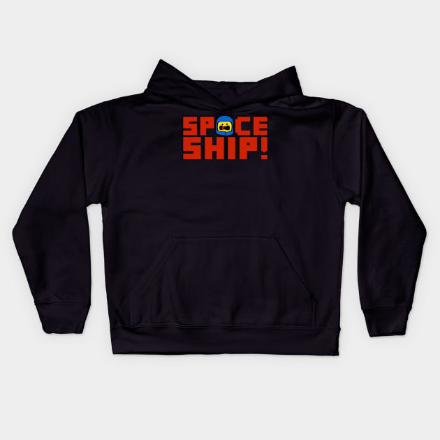 SPACESHIP! Kids Hoodie by demonigote